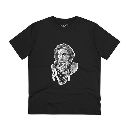 Beethoven in Keffiyeh T-shirt - Front Design Only - Organic Creator T-shirt - Unisex